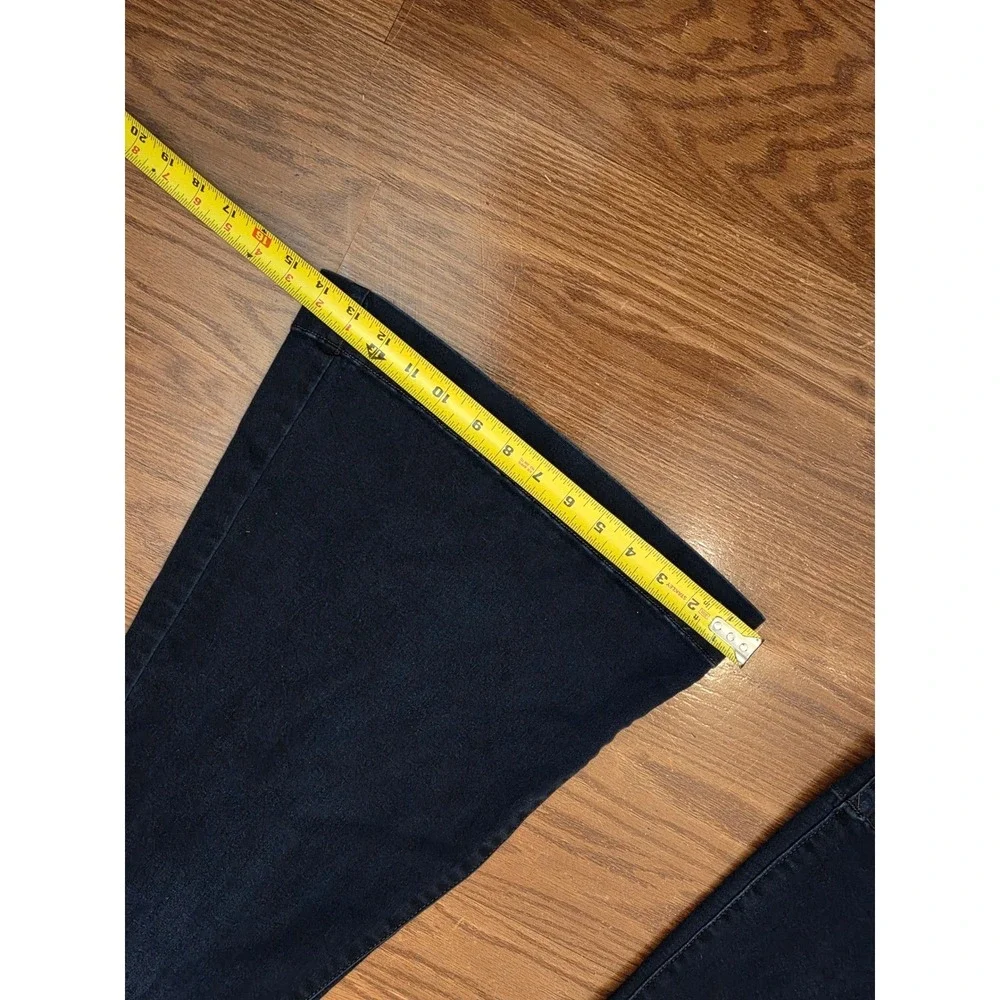 Kancan High Rise Flare Jeans Dark‎ Wash Button Fly Bell Bottom Size 7/27